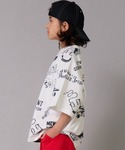 tシャツ 「綿100%」総柄プリント オーバー...の詳細画像1