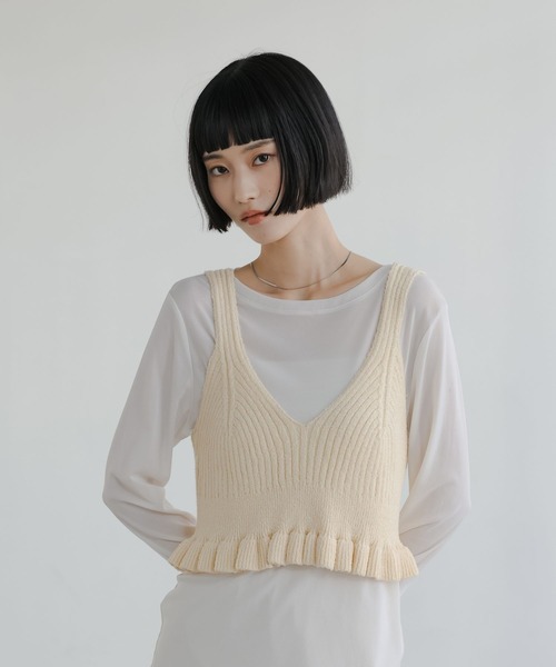 LOWRYS FARM（ローリーズファーム） ニット セーター ニットフリル