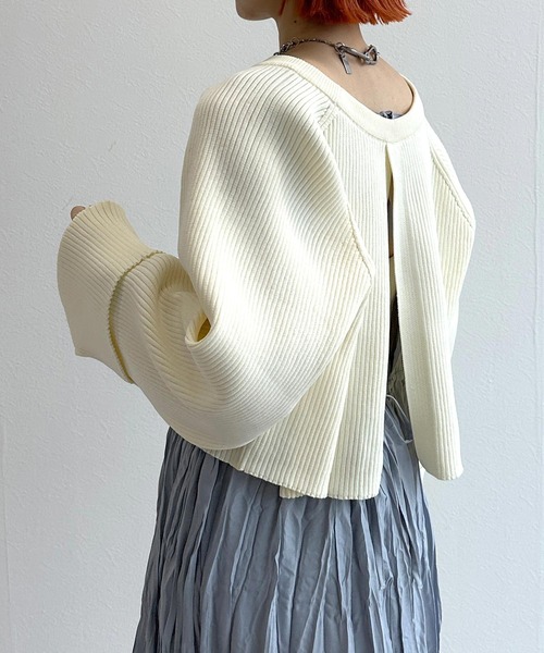 「w closet」 長袖ニット FREE ベージュ レディース_画像9