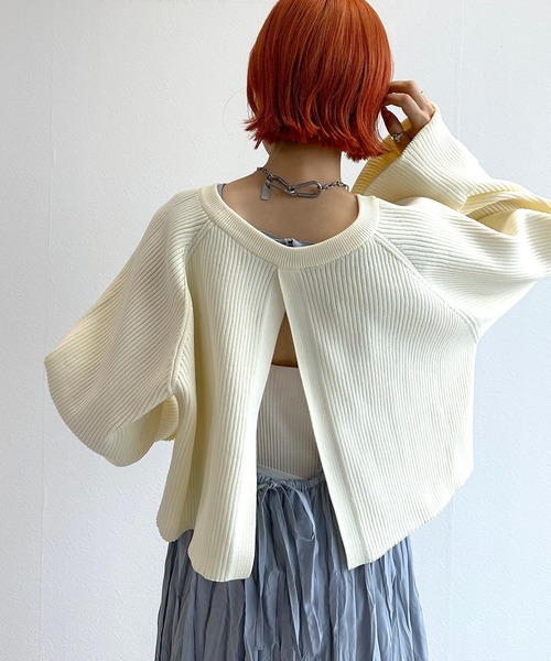 「w closet」 長袖ニット FREE ベージュ レディース_画像10