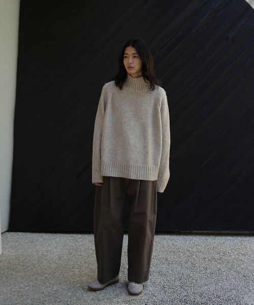 「WYM LIDNM」 長袖ニット M ライトグレー メンズ_画像2