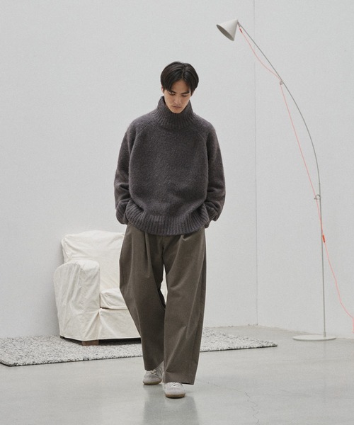「WYM LIDNM」 長袖ニット M ライトグレー メンズ_画像9