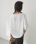 ブラウス シャツ 「シワになりにくい」リブ付き...の詳細画像4