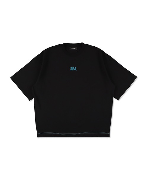WIND AND SEA（ウィンダンシー） tシャツ WAVE BLUE STITCH TEE メンズ