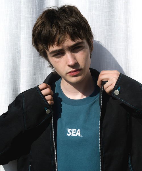 WIND AND SEA（ウィンダンシー） tシャツ WAVE BLUE STITCH TEE メンズ