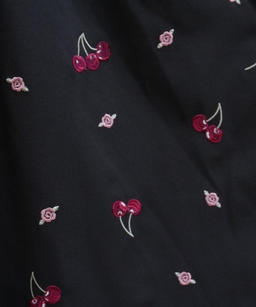 axes femme POETIQUE ワンピース チェリー×ローズ刺繍JSK