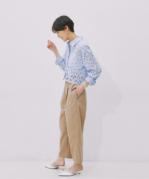 「UNIVERSAL OVERALL」 パンツ M ベージュ レディース_画像6