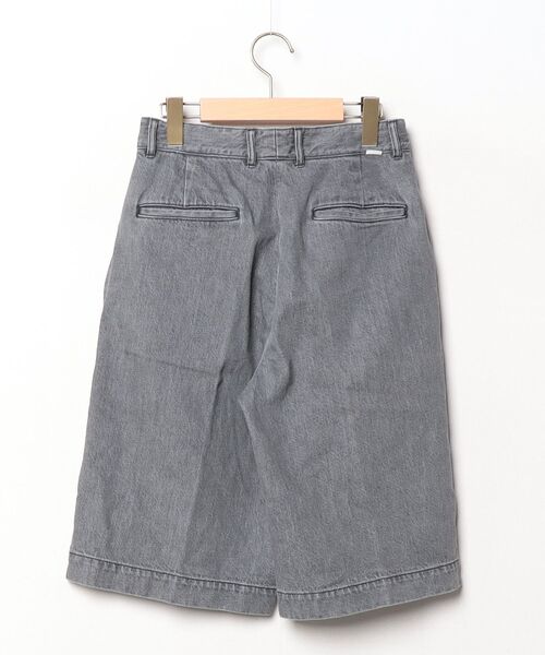 「FARAH」 デニムハーフパンツ 28 グレー レディース_画像2