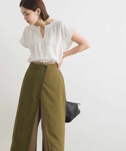 「terrace」 半袖ブラウス MEDIUM ブラック レディース_画像5