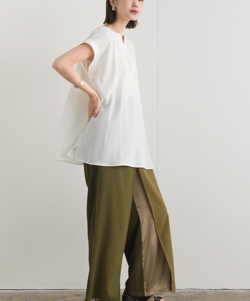 「terrace」 半袖ブラウス MEDIUM ブラック レディース_画像7