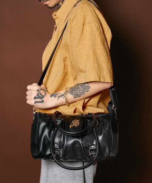 Subciety（サブサエティ） ボストンバッグ Gathered boston bag メンズ