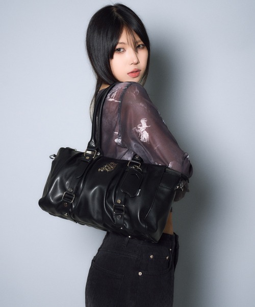 Subciety（サブサエティ） ボストンバッグ Gathered boston bag メンズ 