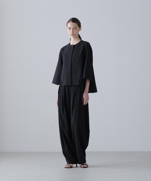 新品 25SS ADORE ワイド ブリーズトロ ノーカラー ジャケット 38 ADORE（アドーア） ジャケット ノーカラージャケット ブリーズトロ