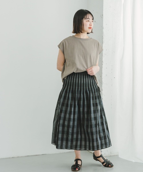 「ITEMS URBANRESEARCH」 スカート FREE グリーン系その他 レディース_画像3