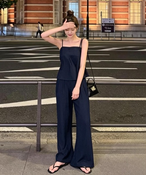 FAVORITO セットアップ キャミソールワイドパンツセットアップ