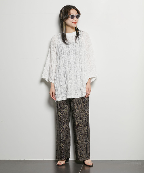 「CITYSHOP」 イージーパンツ 38 レッド系その他 レディース_画像4