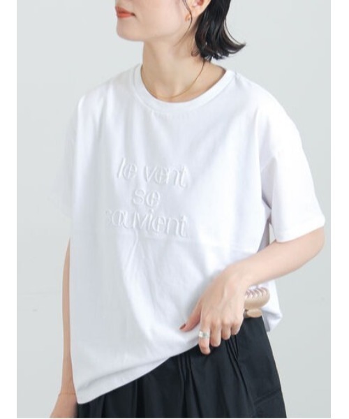 Te chichi（テチチ） tシャツ 半袖 「接触冷感」ステッチ刺繍ロゴ