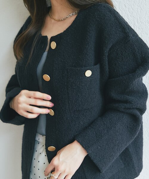 La boutique Bonbon（ラブティックボンボン） ジャケット ノーカラー