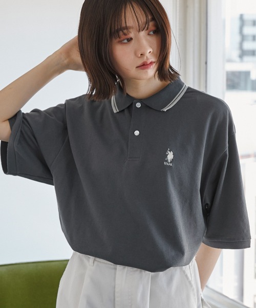 「U.S. POLO ASSN.」 半袖ポロシャツ S ホワイト メンズ_画像9