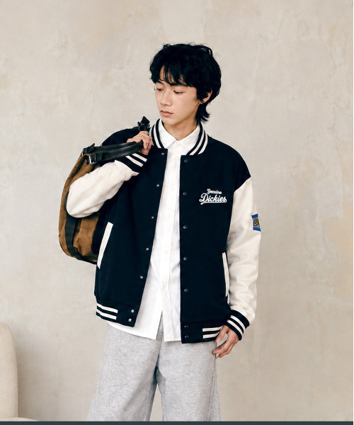 タイトリスト★袖本革★ビッグロゴ★スタジャン★ジャケット【メンズ サイズL】 Dickies（ディッキーズ） スタジャン 「Genuine Dickies/ジェニュイン