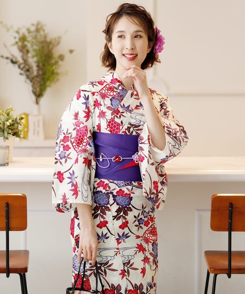 ラブリィ様❤️高級爽やか大人浴衣，浴衣帯，ガラス帯留，桐下駄，大人浴衣６点セット 楽天市場】＼ポイント10倍／ 浴衣 カルキュロ 帯 下駄 3点セット