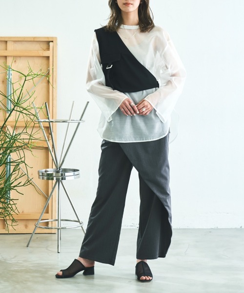 ベスト ジレ アシンメトリーレイヤードベスト レディース : ZOZOTOWN