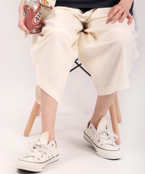 LIMIfew サルエルバルーンパンツ FUNALIVE パンツ Relation リネン混サルエルバルーンパンツ