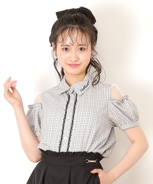 BABY, 半袖ピンクブラウス BABY, 半袖ピンクブラウス