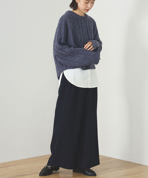 ニット セーター BEAMS HEART / ケーブルニット プルオーバー セット「セットアイテム」 レディース BEAMS HEART ニット セーター / ケーブルニット プルオーバー