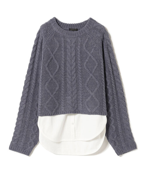 ニット セーター BEAMS HEART / ケーブルニット プルオーバー セット「セットアイテム」 レディース BEAMS HEART ニット セーター / ケーブルニット プルオーバー
