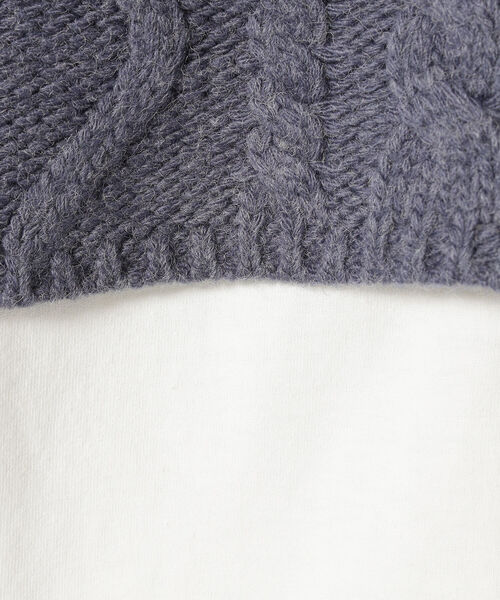 ニット セーター BEAMS HEART / ケーブルニット プルオーバー セット「セットアイテム」 レディース BEAMS HEART ニット セーター / ケーブルニット プルオーバー