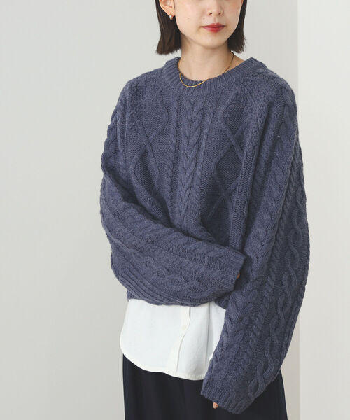 ニット セーター BEAMS HEART / ケーブルニット プルオーバー セット「セットアイテム」 レディース BEAMS HEART ニット セーター / ケーブルニット プルオーバー