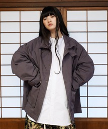 【値下げ交渉◎】【美品】 Wacoal リラックス&スリープグランダージャケット ブルゾン アウター オーバーサイズ ミドル丈 スタンドカラー