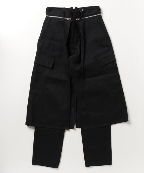 パンツ スラックス 【ALMOSTBLACK/オールモストブラック】SKIRT TROUSERS