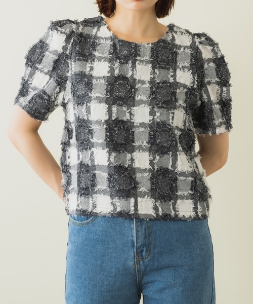 フリンジチェックトップス レディース フリンジチェック柄トップス レディース : ZOZOTOWN Yahoo!店