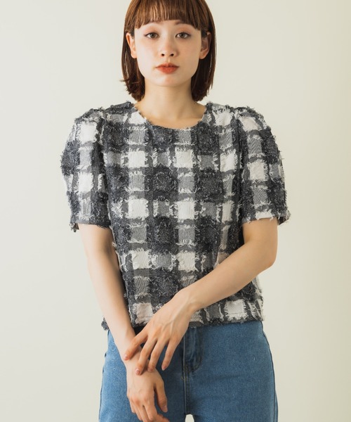 フリンジチェックトップス レディース フリンジチェック柄トップス レディース : ZOZOTOWN Yahoo!店