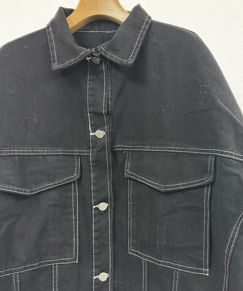 新品 希少 Levi´s RED 袖レザー デニムジャケット Lサイズ