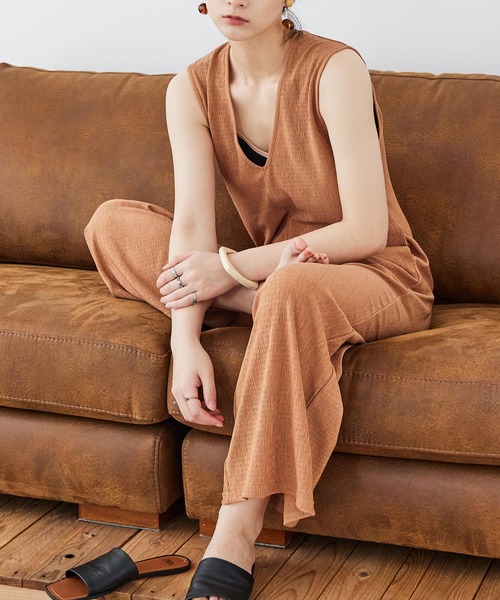 Fashion Letter サロペット オーバーオール 深Vネックオールインワン