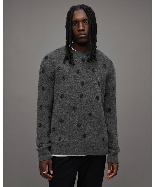 ニット メンズ POLK DOT JACQUARD RELAXED CREW JUMPER | POLK ドット ジャカード リラックス クルー ニッ｜zozo