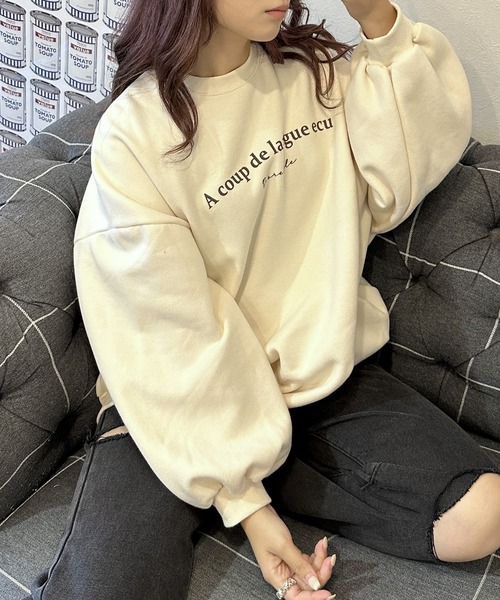 トレーナー スウェット 2colorオーバーサイズスウェット レディース