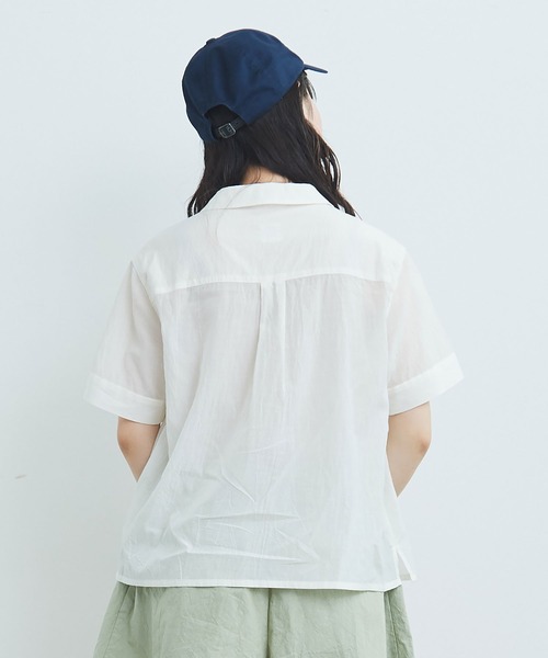 ブラウス シャツ コットン/キュプラ ローンIBK ワイドシャツ レディース △コットン/キュプラ ローンIBK ワイドシャツ（シャツ/ブラウス