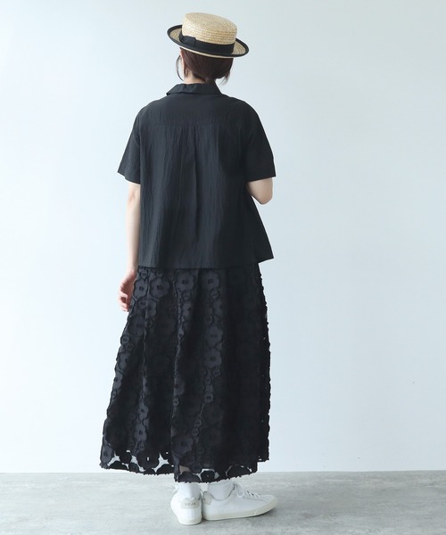 ブラウス シャツ コットン/キュプラ ローンIBK ワイドシャツ レディース △コットン/キュプラ ローンIBK ワイドシャツ（シャツ/ブラウス
