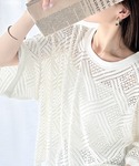 tシャツ レースを大人カジュアルに着こなす。ラ...の詳細画像3