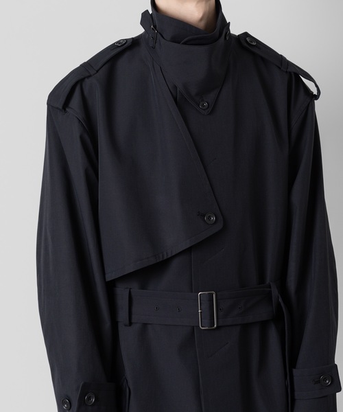 ATO トレンチコート コート stand collar single trench coat