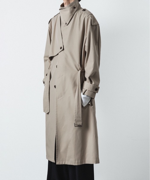 ATO トレンチコート コート stand collar single trench coat