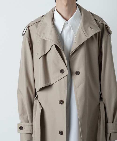 ATO トレンチコート コート stand collar single trench coat