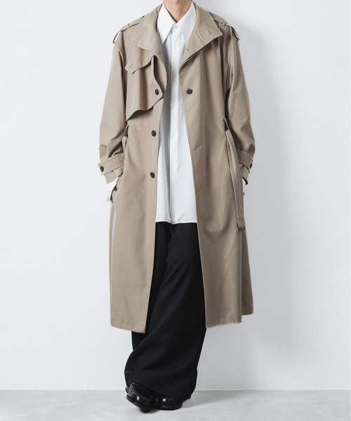 AMBERGLEAM Stand collar trench coat コート