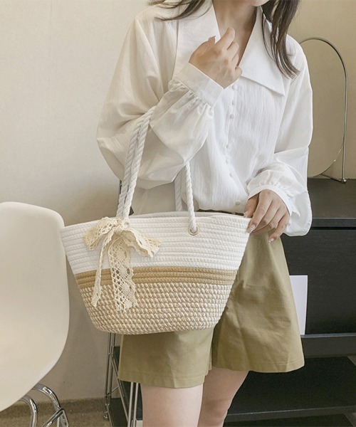 MARN かごバッグ　エクリュ　ソフトベージュ エクリュ(ソフトベージュ) MARNI MARKET Sunday Basket バッグ