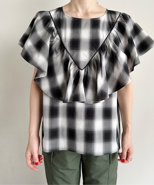 ブラウス シャツ ST:ELY /  RUFFLE FRILL BLOUSE ラッフルフリルブラウス レディース COMMON WARE ブラウス シャツ ST:ELY / RUFFLE FRILL BLOUSE