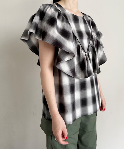 ブラウス シャツ ST:ELY /  RUFFLE FRILL BLOUSE ラッフルフリルブラウス レディース COMMON WARE ブラウス シャツ ST:ELY / RUFFLE FRILL BLOUSE